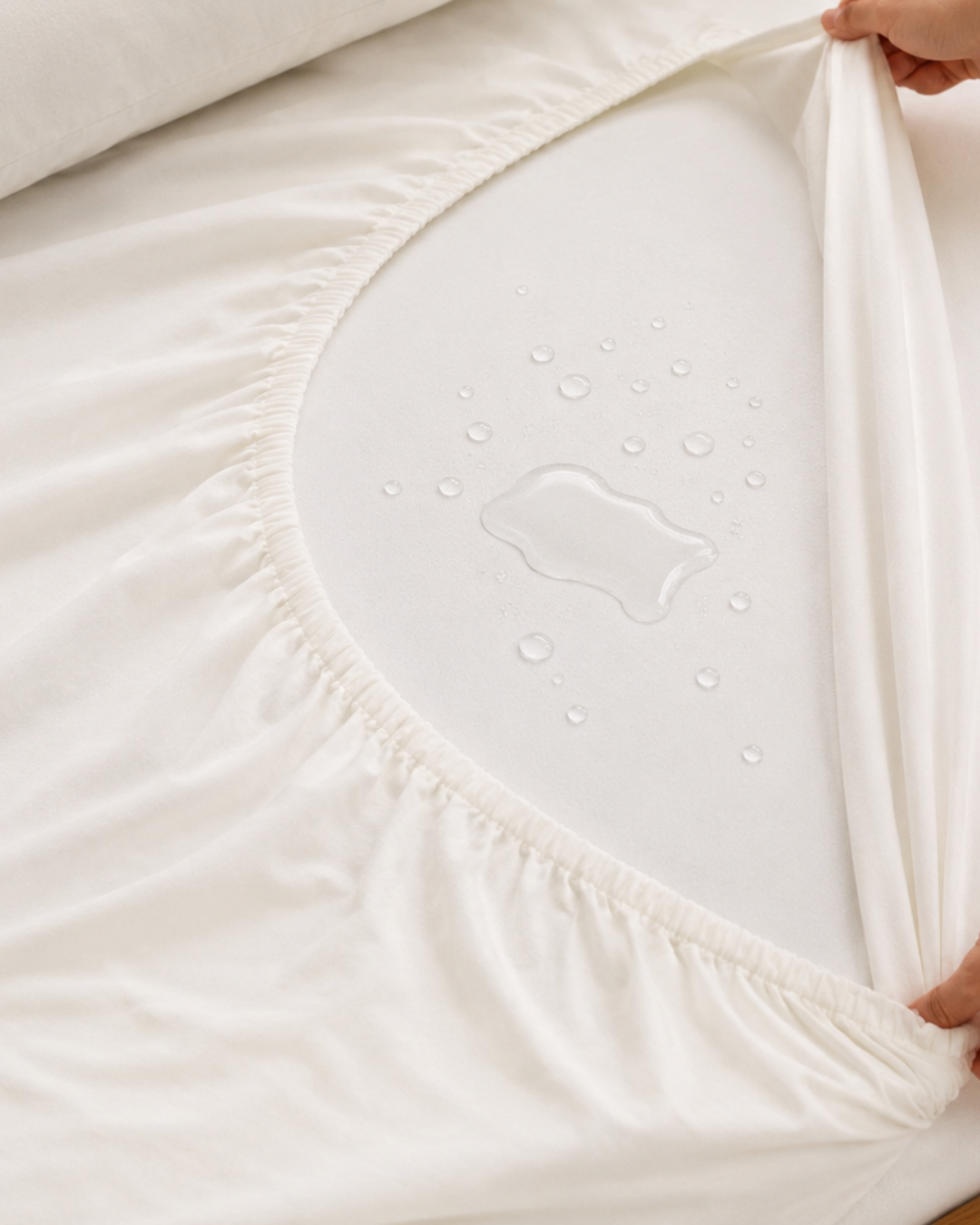 Waterproof Fitted Sheet - White