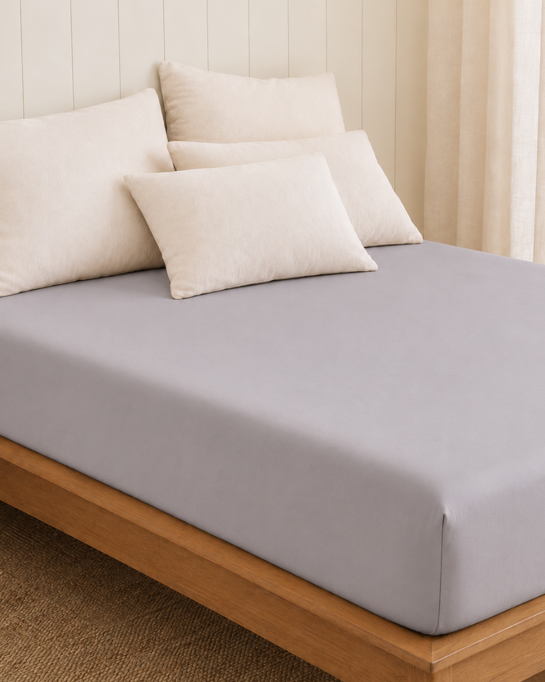 Waterproof Fitted Sheet - Grey